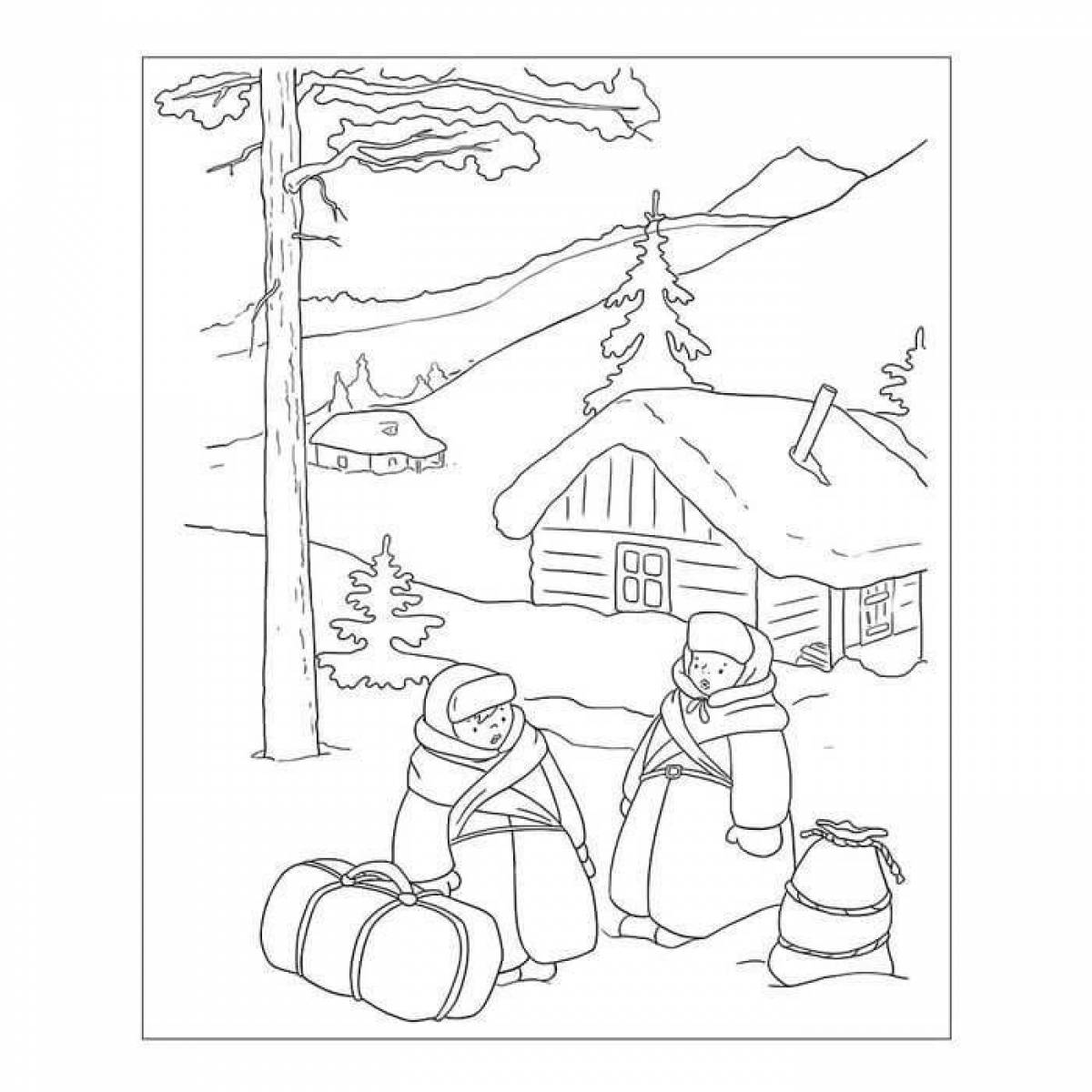 Zany Chuck and Huck coloring page