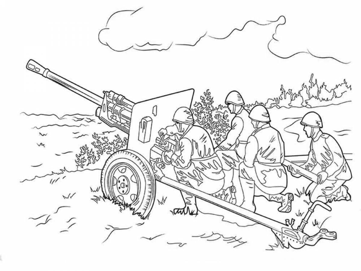 Photo Illustration of the battle of Stalingrad coloring book