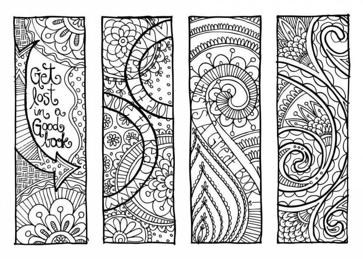 Радостная вкладка-раскраска