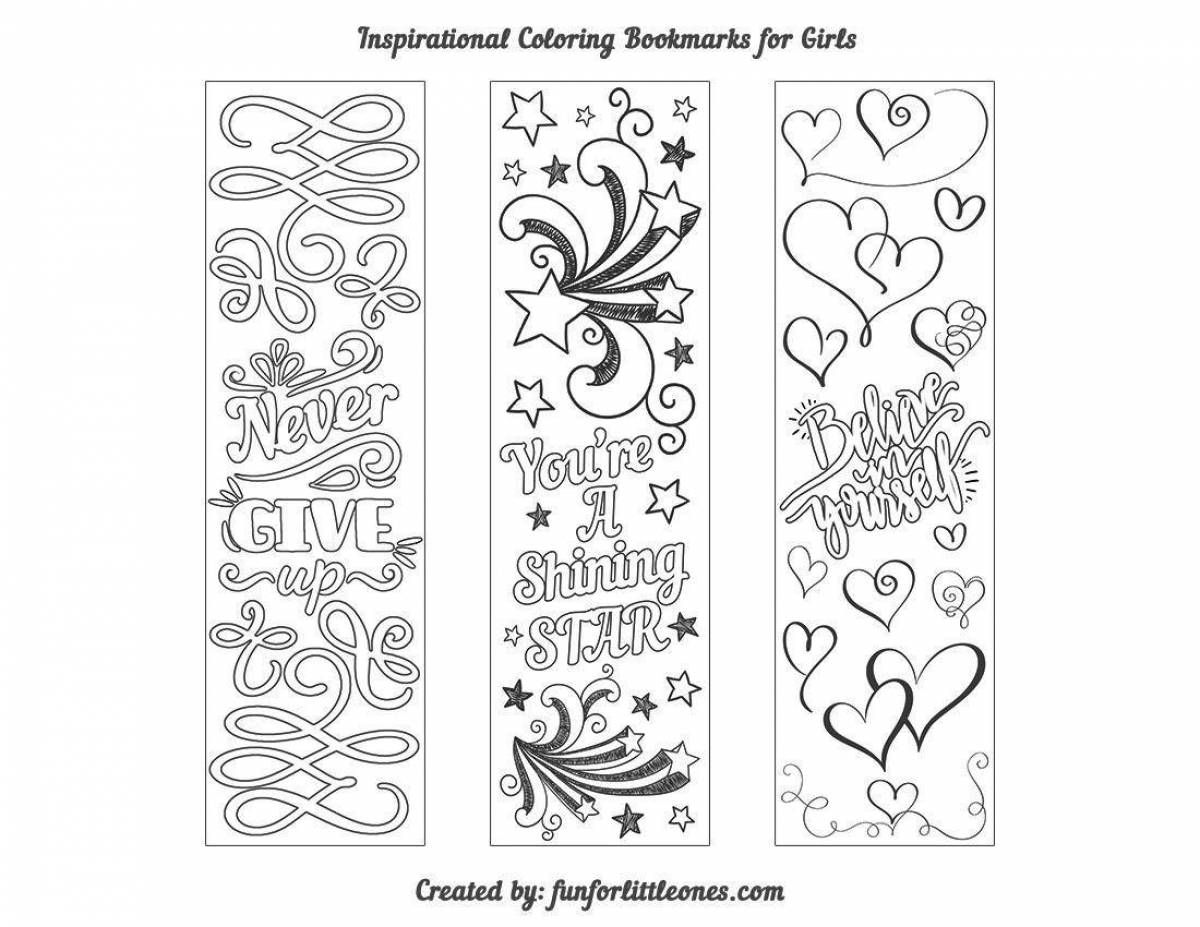 Bright coloring tab coloring page