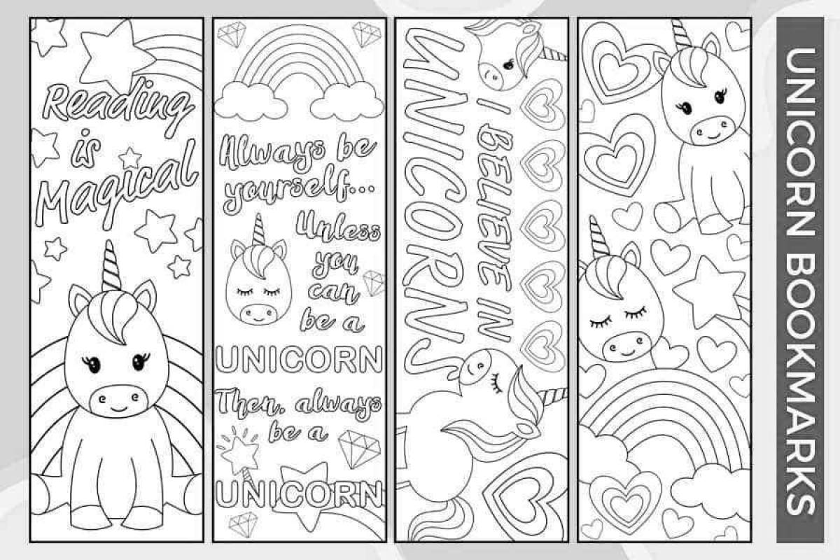 Coloring page with twinkling colors