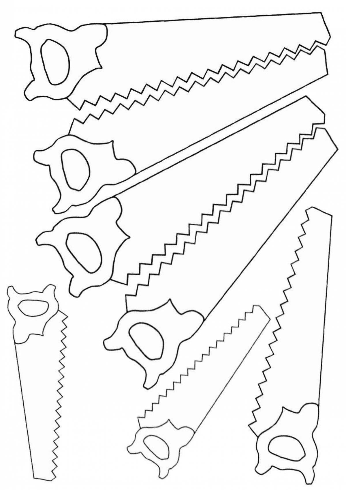 Трафарет пилы для детей