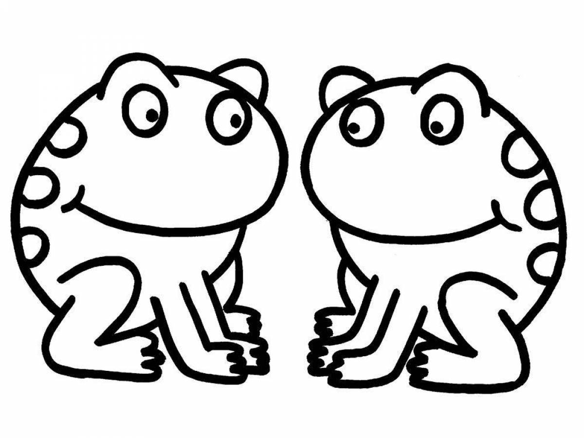 Раскраска жаба для детей 3-4 лет