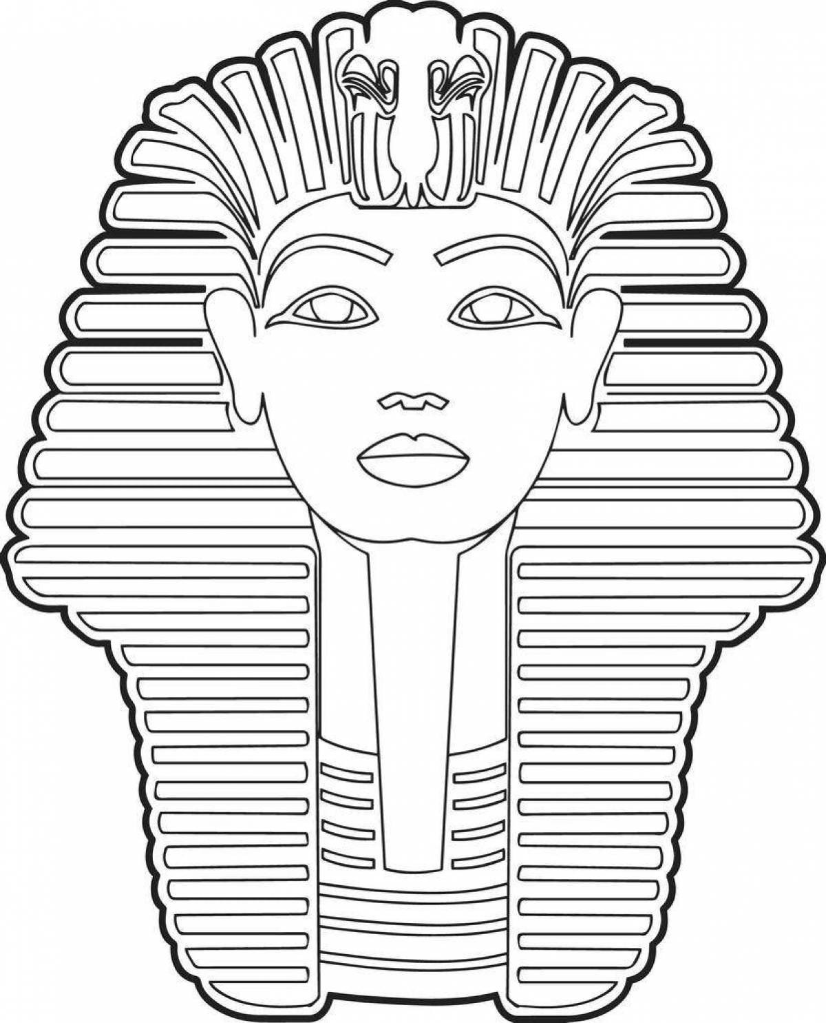 Раскраски Египет фараон Тутанхамон