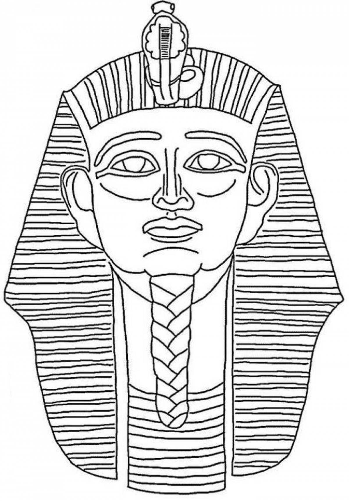 Маска фараона Тутанхамона рисунок