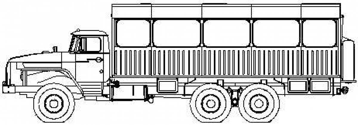 Как нарисовать машину урал