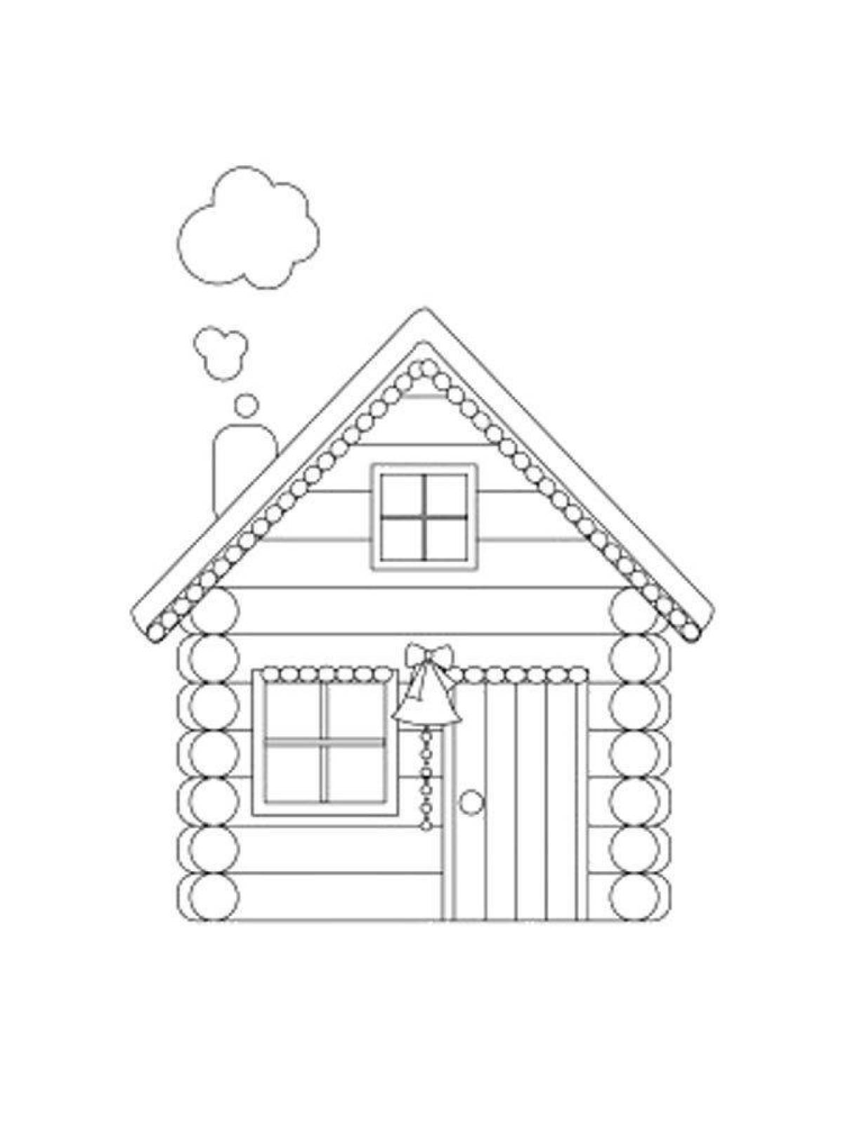 Charming house coloring for kids