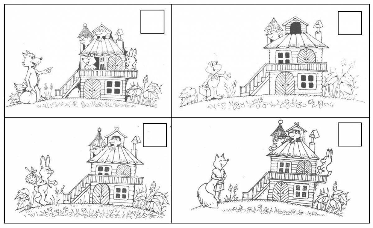 Coloring book sparkling house for the little ones