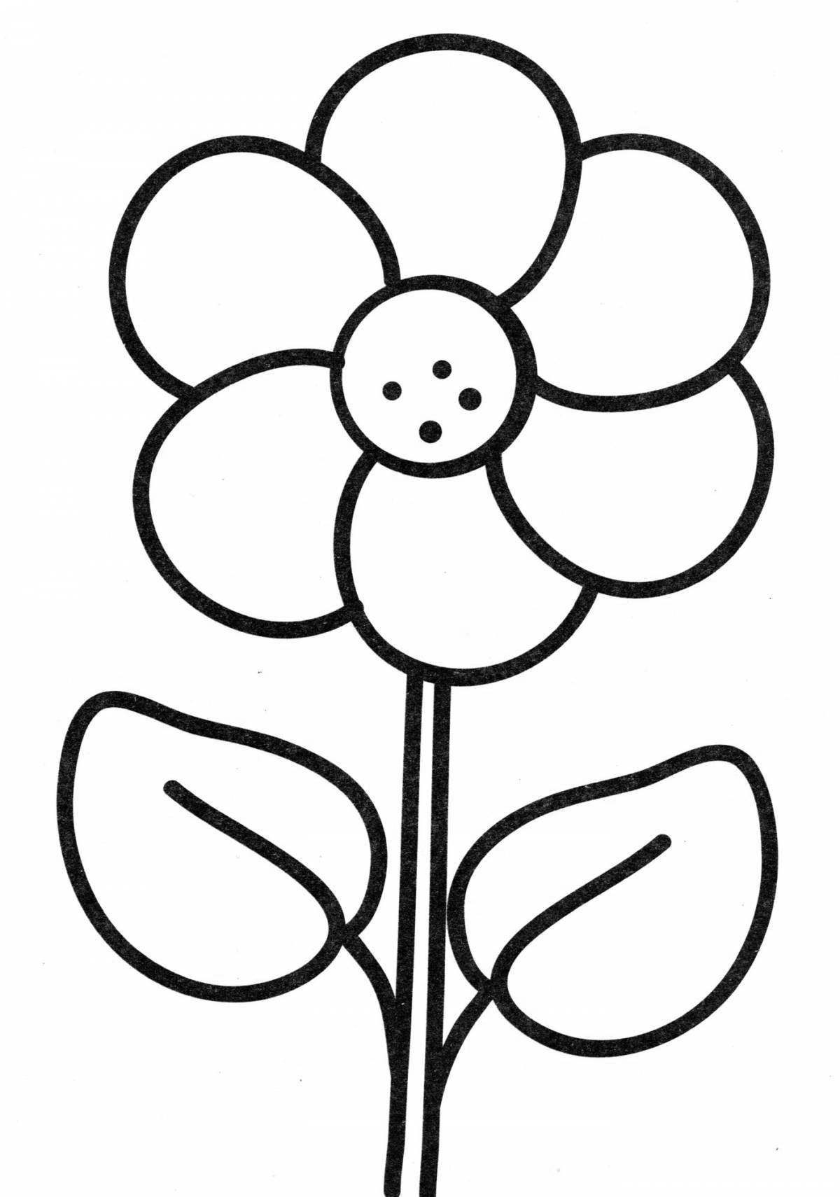 Фото Изысканная раскраска цветы для детей 5-6 лет