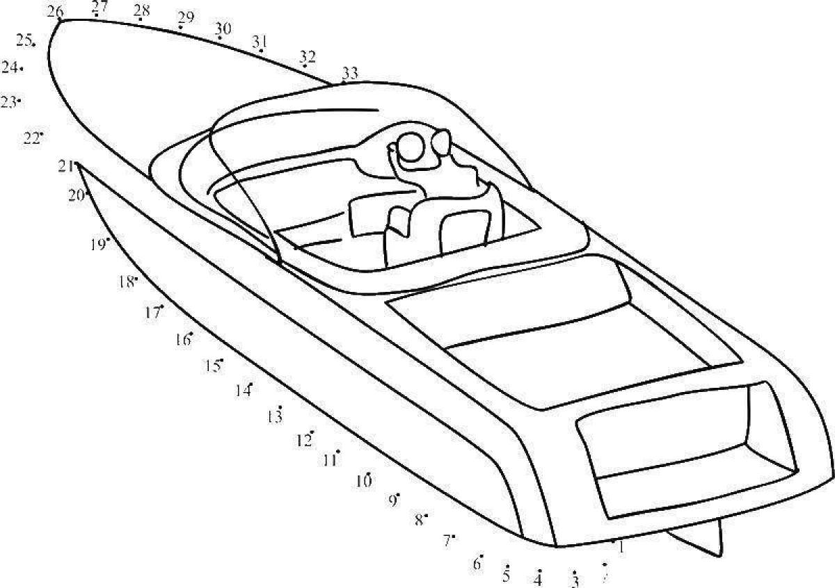 Fairy boat coloring page