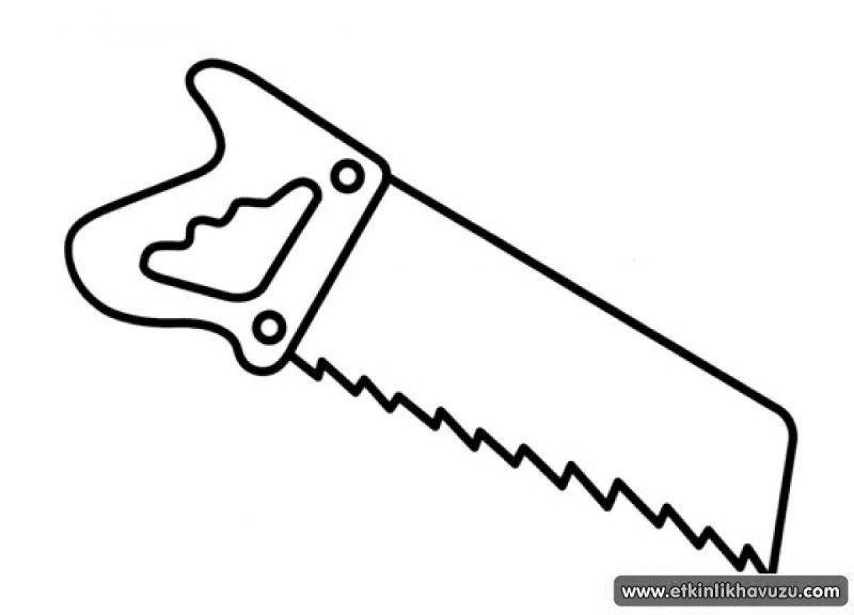 Bright saw coloring page