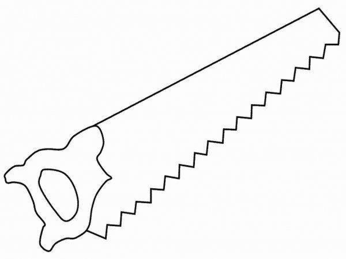 Magic saw coloring page