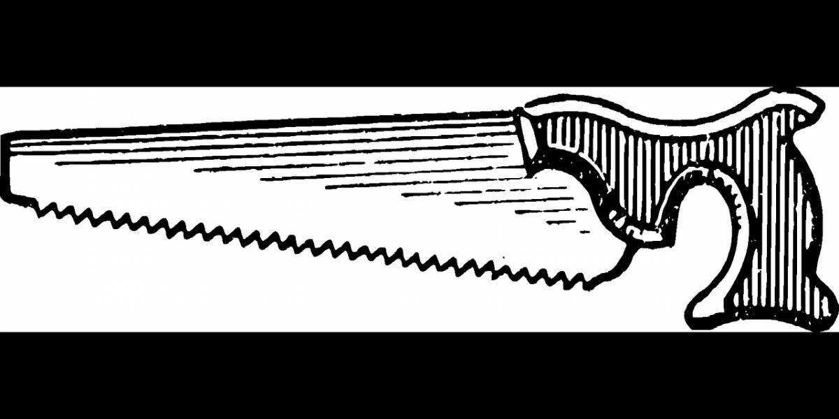 Punch saw coloring page