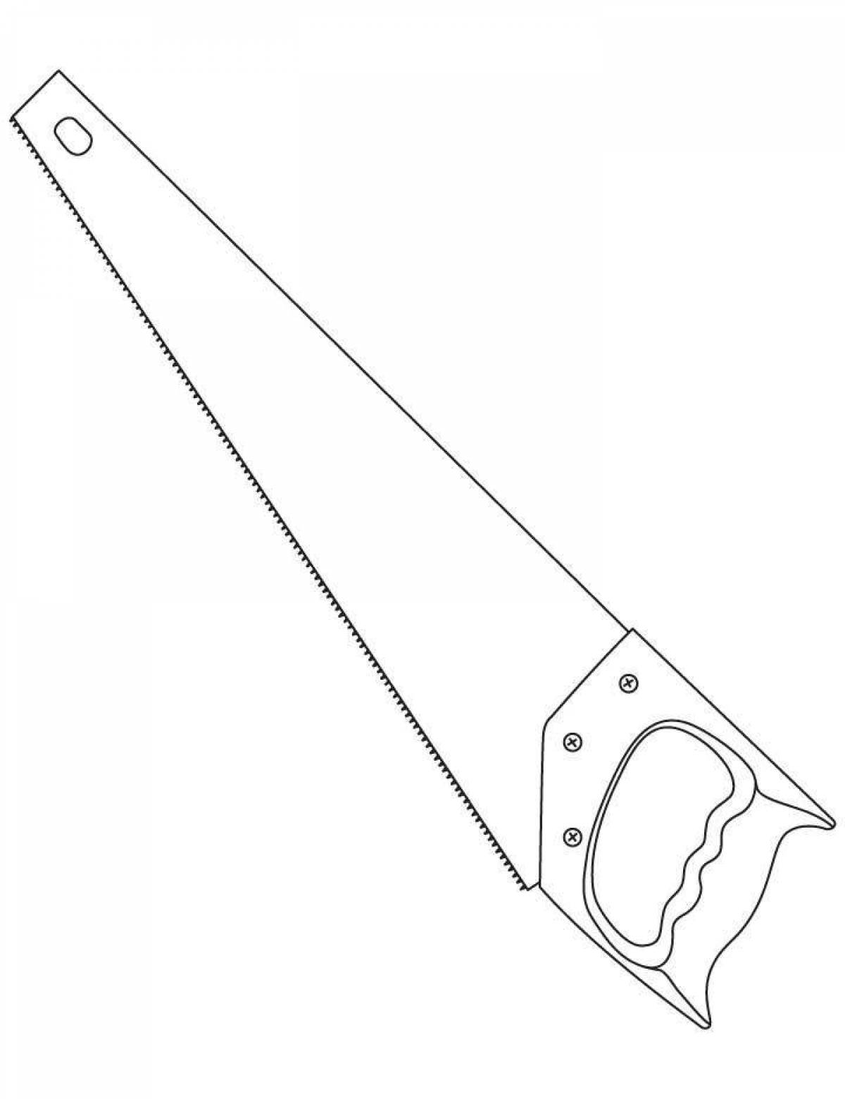 Fat saw coloring page