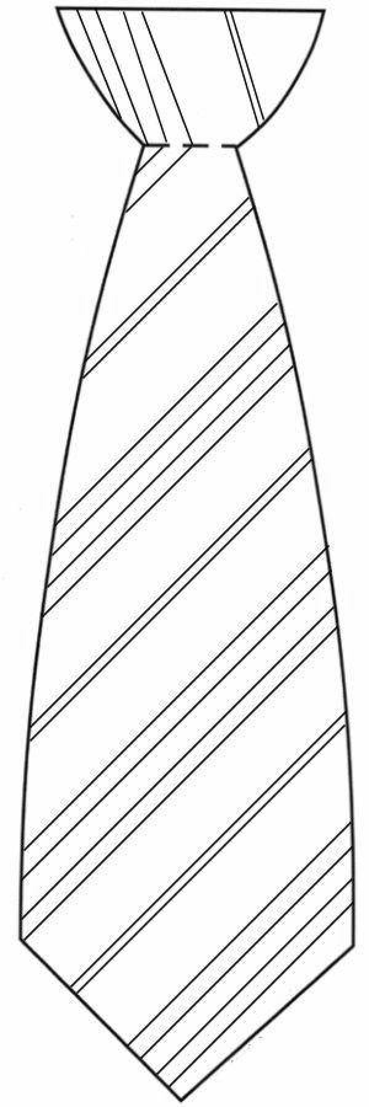 Playful tie coloring page