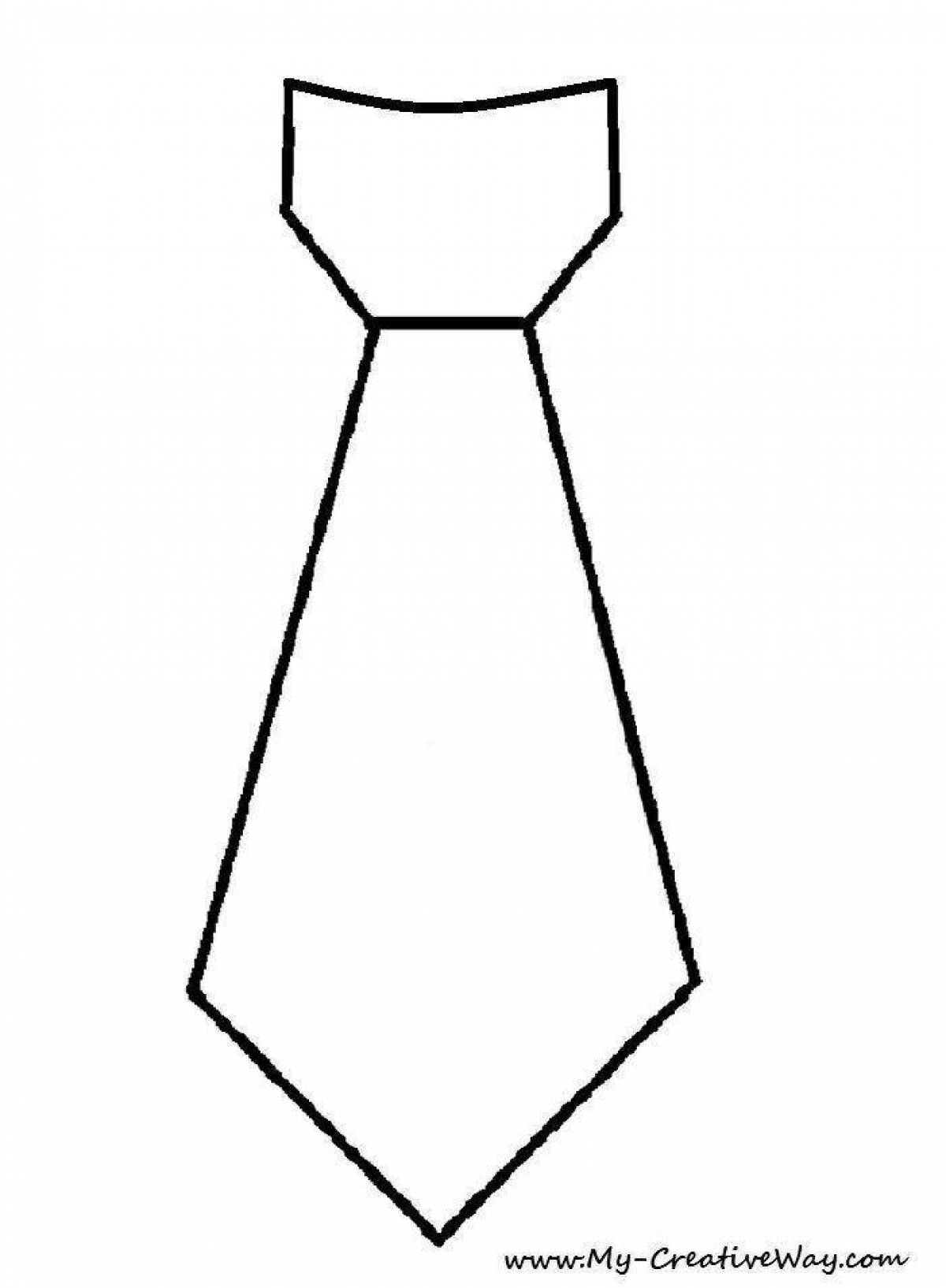 Exquisite tie coloring page