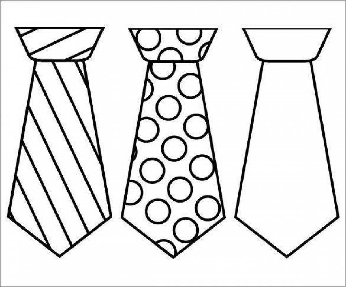 Gorgeous tie coloring page