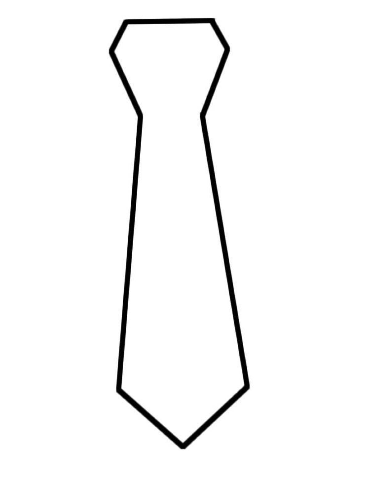 Intricate tie coloring page