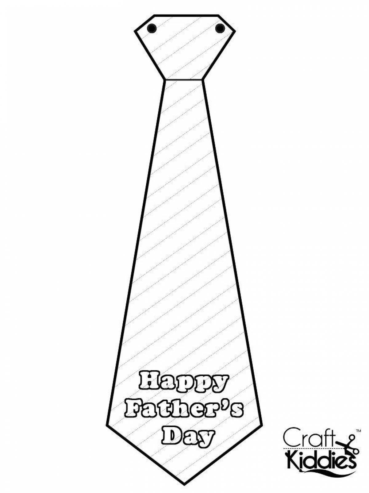 Decorated Tie Coloring Page