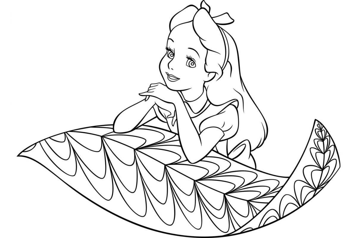 Gorgeous alice finds a coloring book
