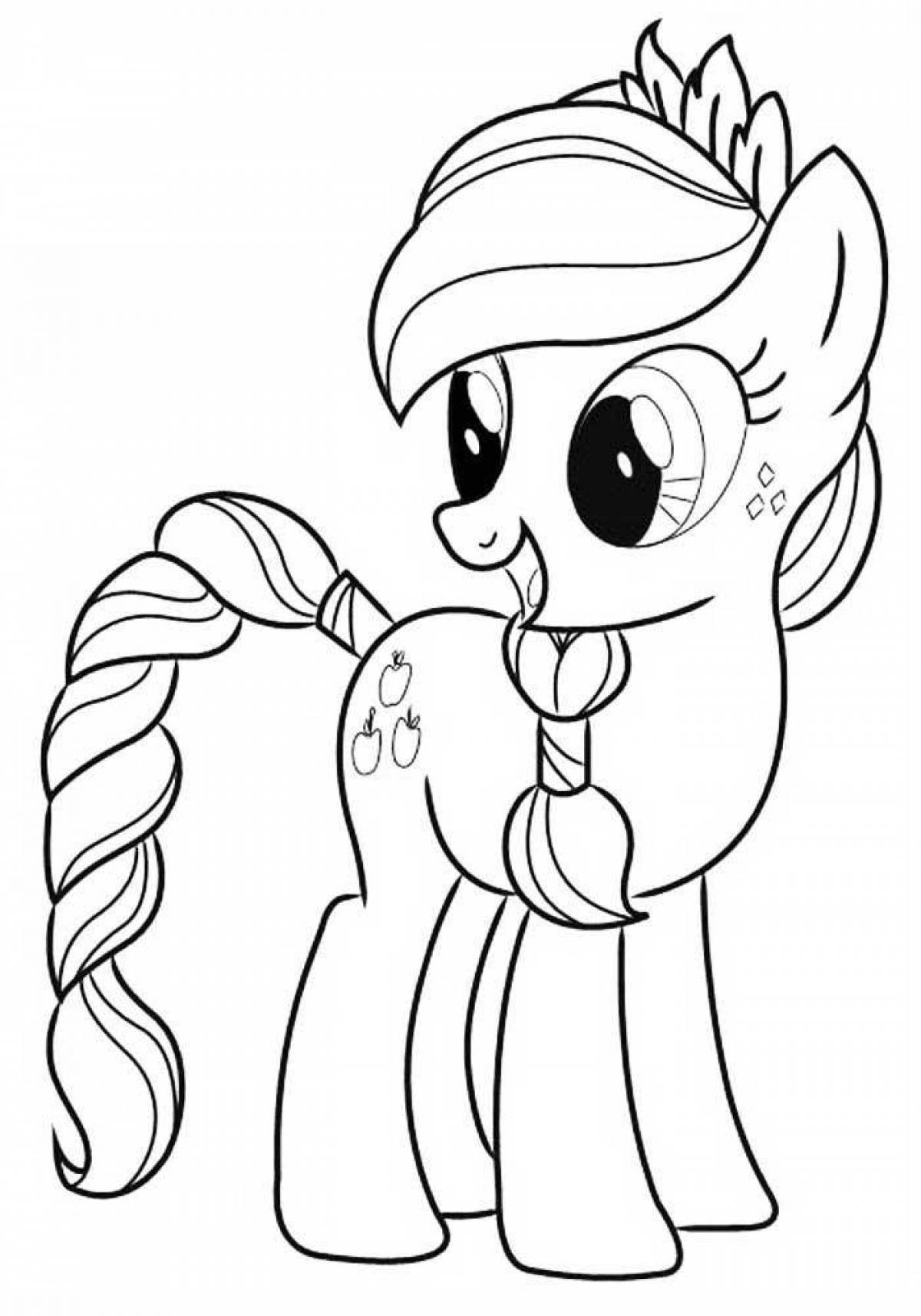 Playful pony coloring book