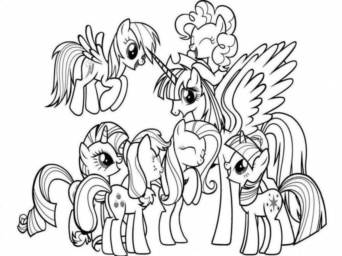 Awesome pony coloring page