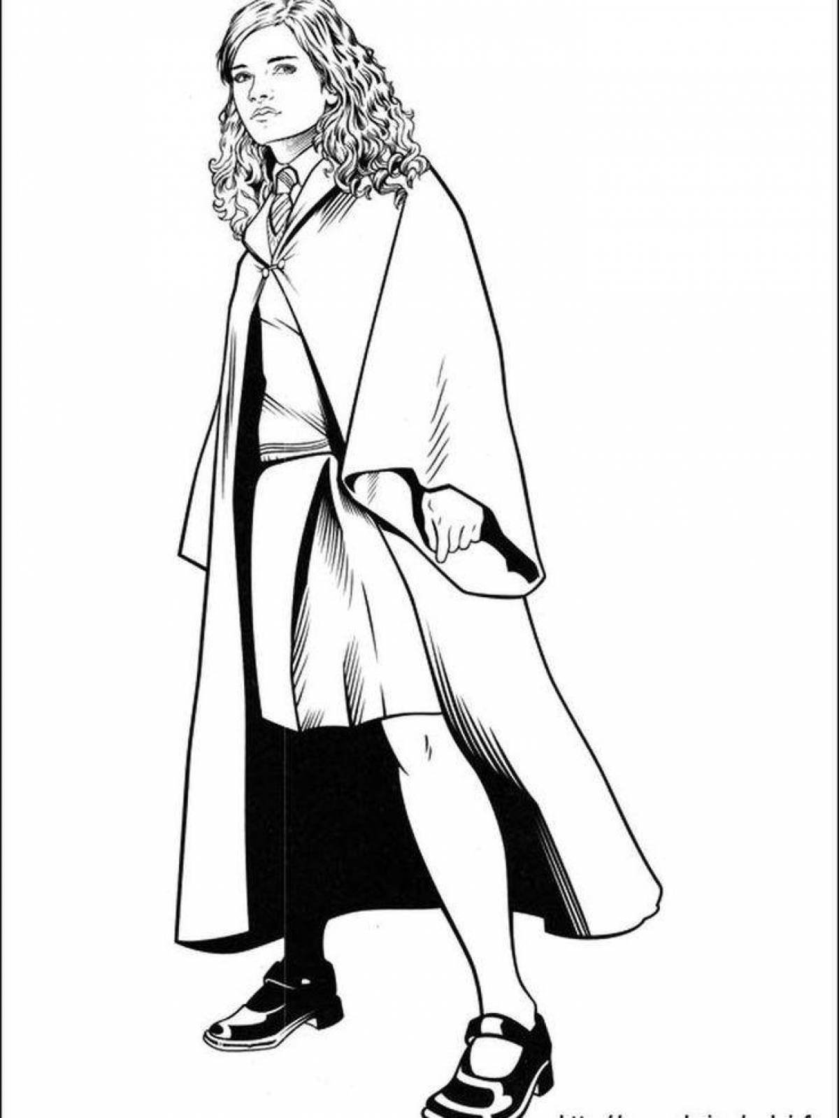 Great hermione granger coloring page