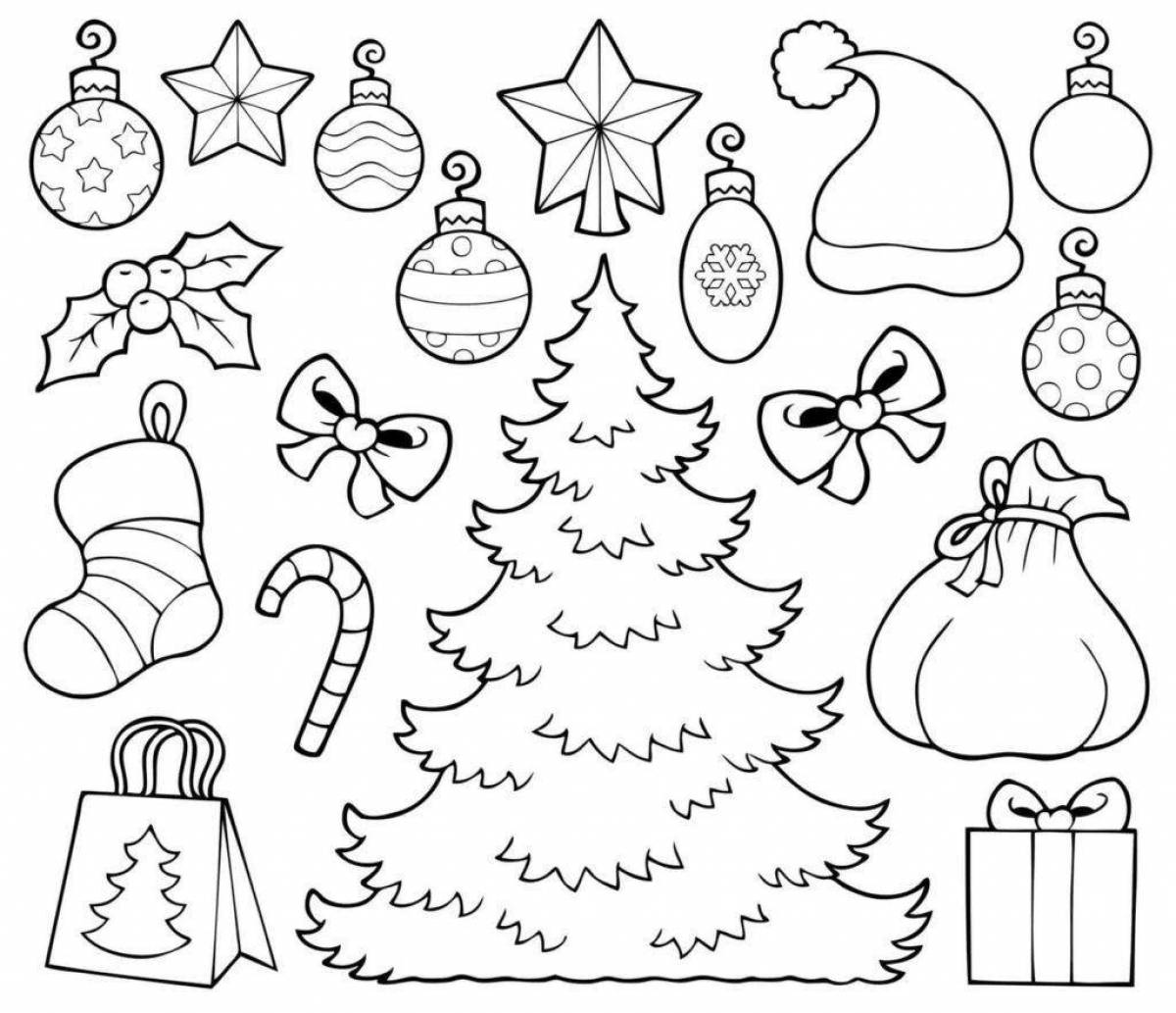 Glamorous little Christmas coloring book