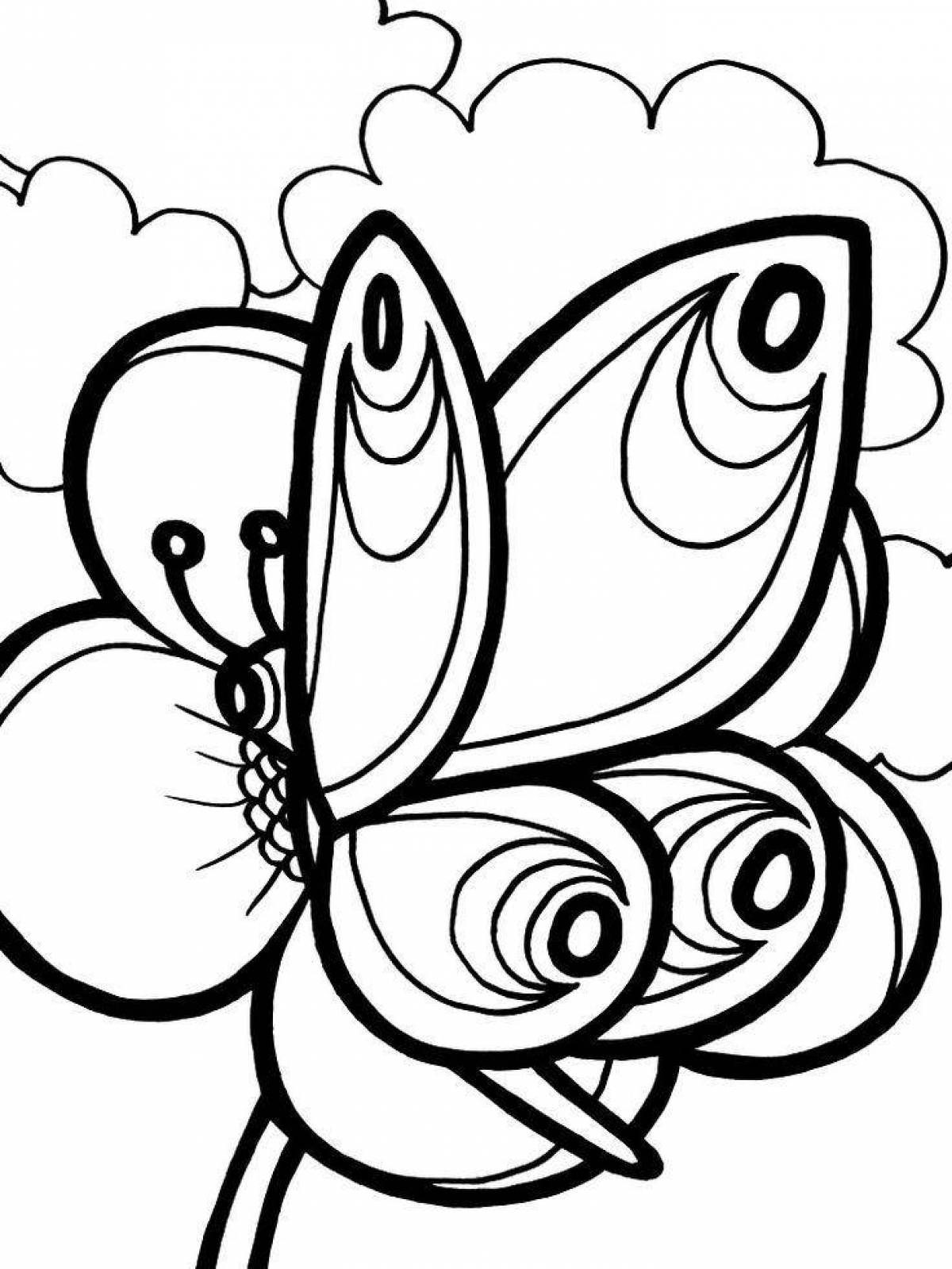 Fairytale butterfly coloring book for girls