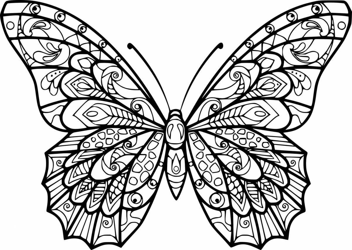 Glitter butterfly coloring book for girls