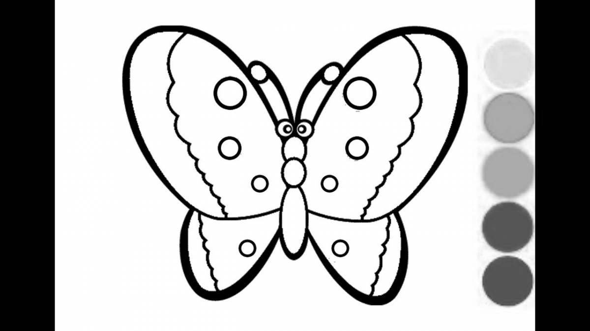 Glowing Butterfly Coloring Page for Girls