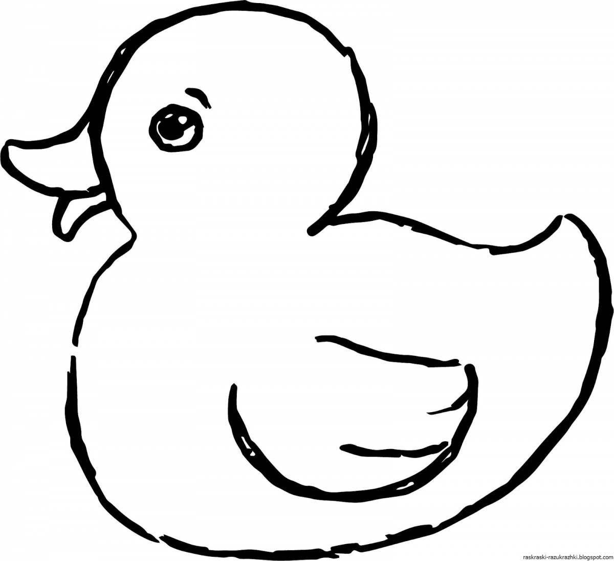 Color-explosion lalafanfan duck coloring page