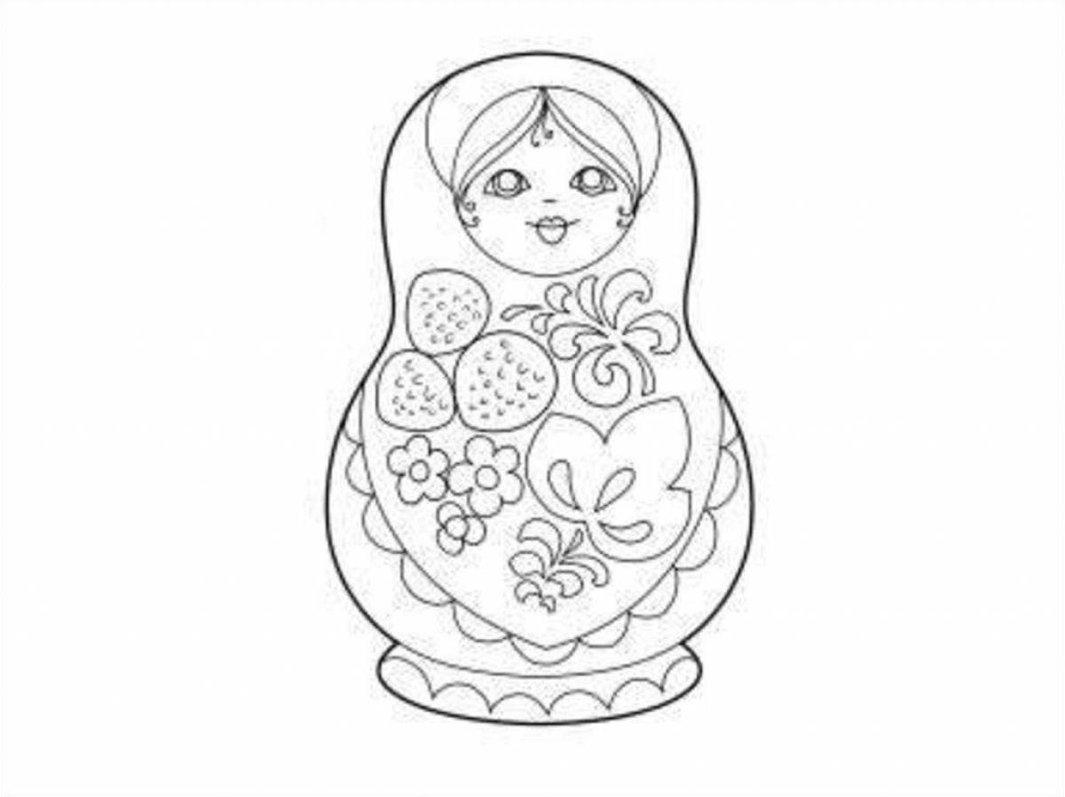 Delightful Khokhloma coloring pages for kids