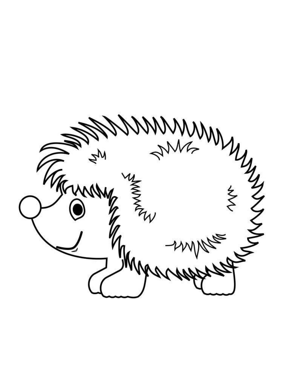 Funky hedgehog coloring pages for kids
