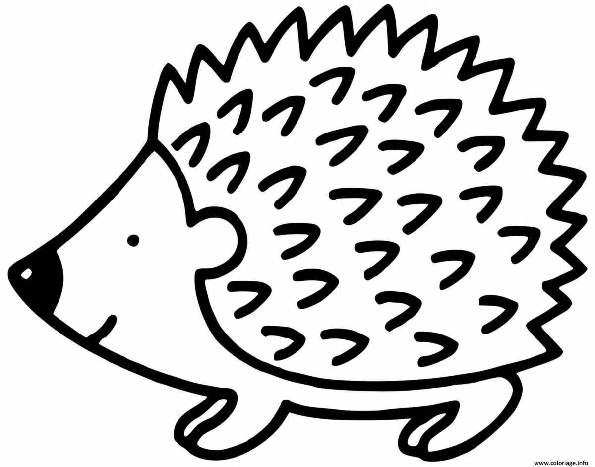 Outstanding hedgehog coloring book for kids