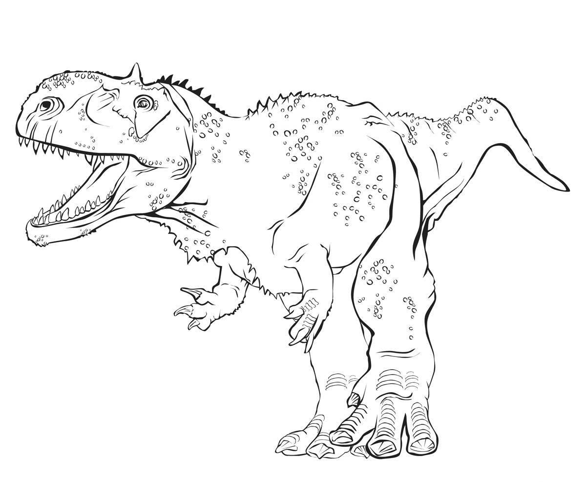 Умный тарбозавр раскраска для детей