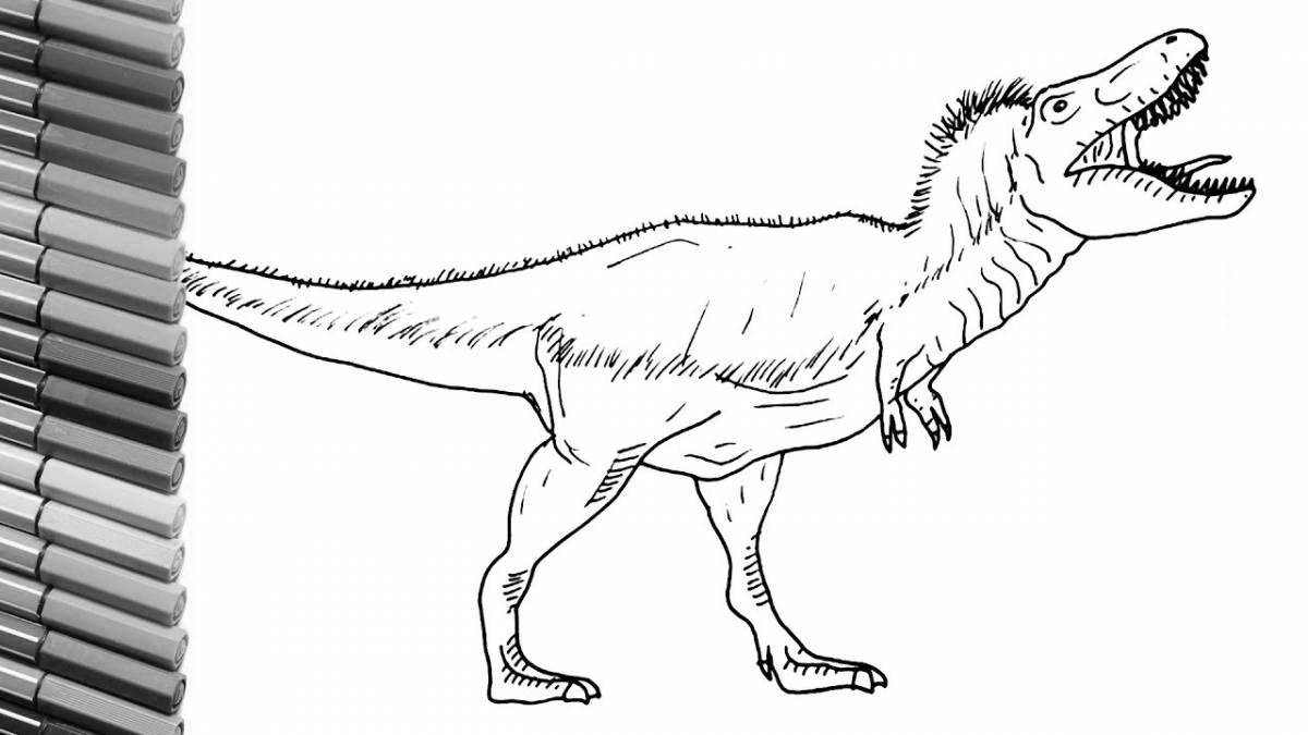 Ambitious Tarbosaurus coloring book for kids