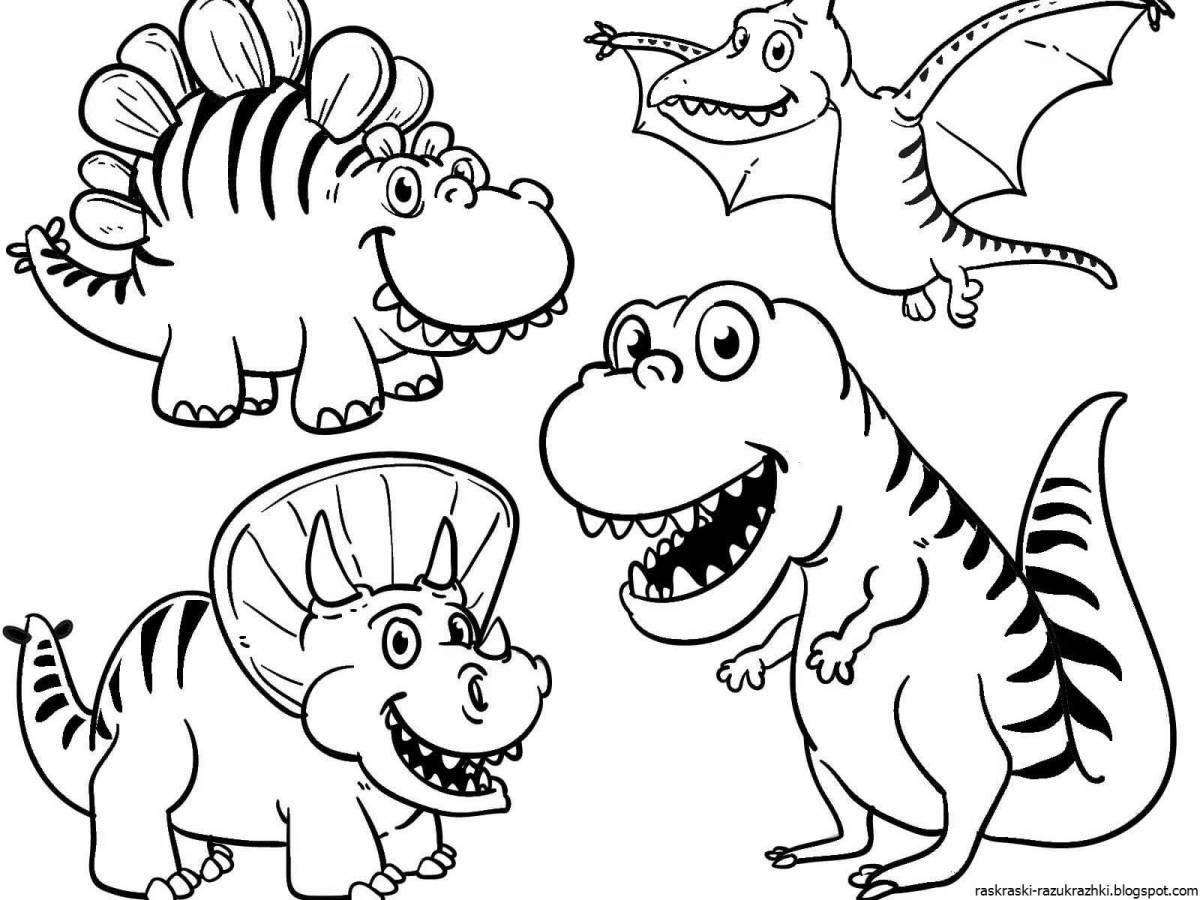 Раскраска дерзкий тарбозавр для детей