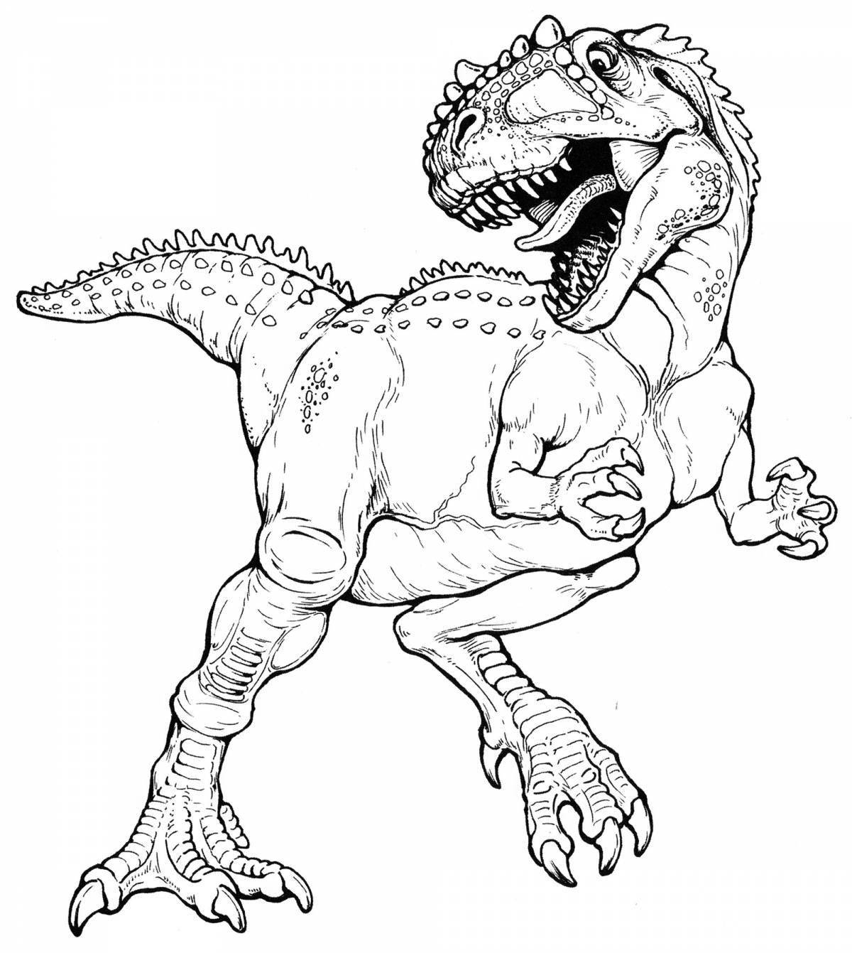 Fearless tarbosaurus coloring pages for kids