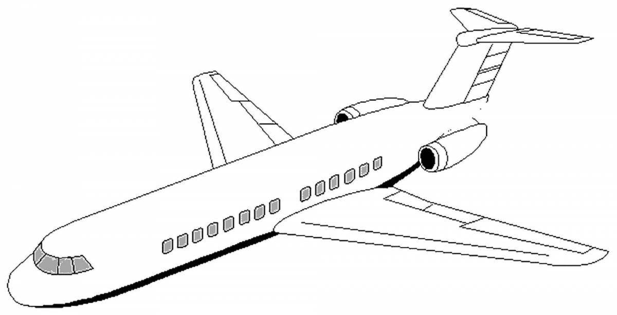 Gorgeous plane coloring book for kids