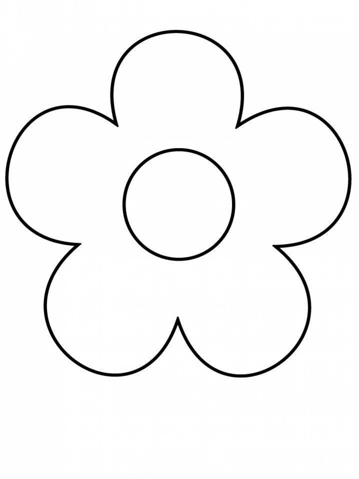 Wonderful coloring flower picture for kids