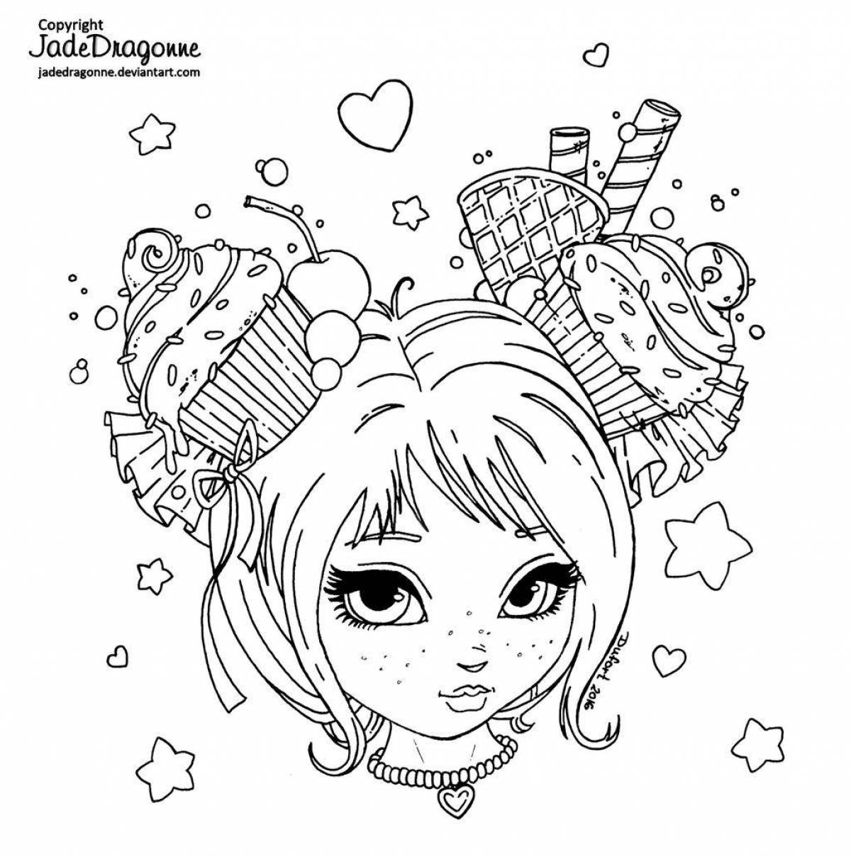 Colorful magic coloring book for girls 11-12 years old