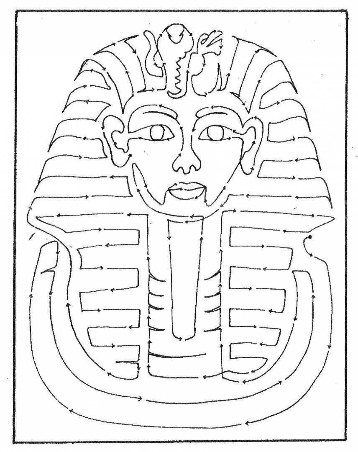 Раскраска элегантный фараон