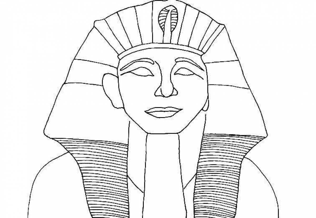Luxury pharaoh coloring page