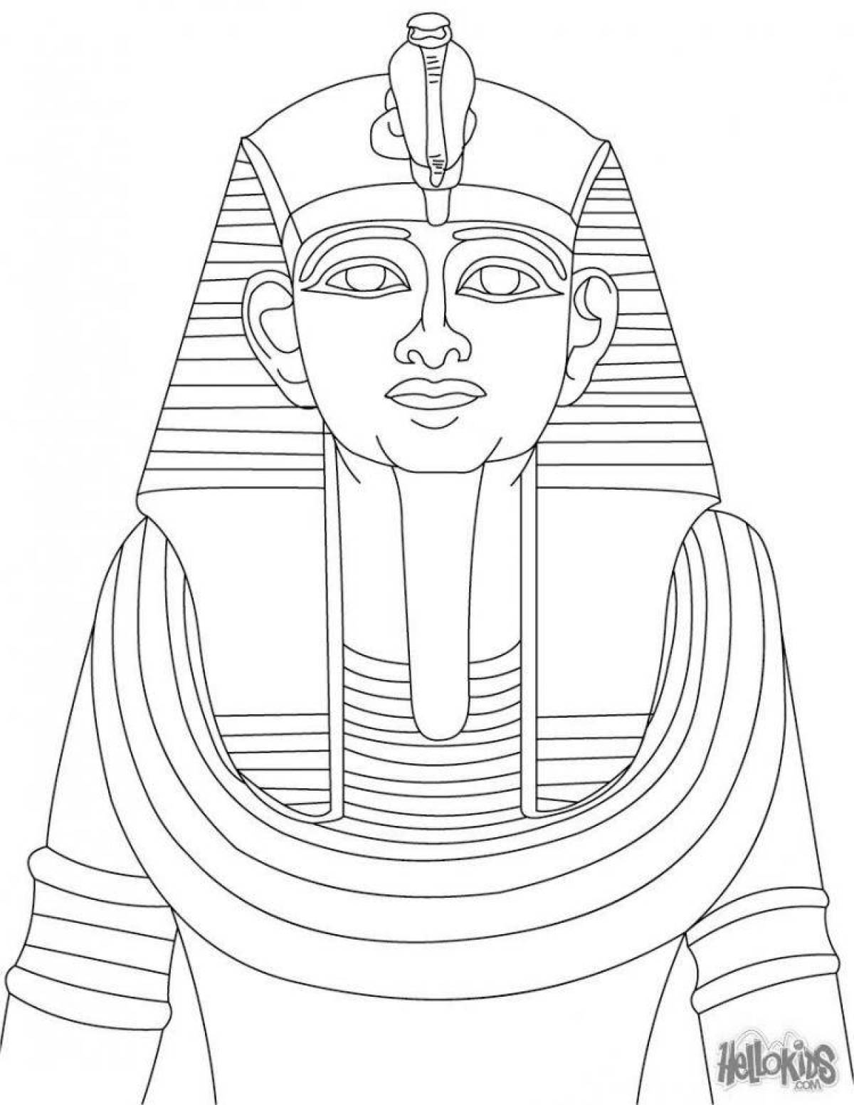 Раскраска сияющий фараон