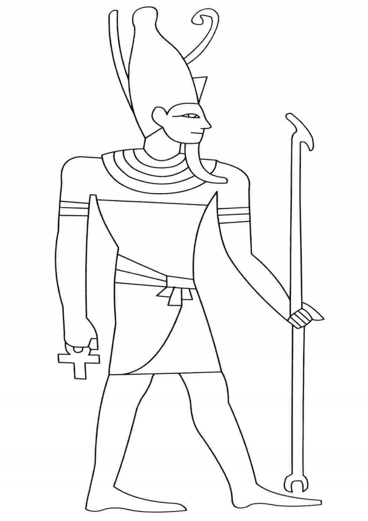 Coloring page shiny pharaoh