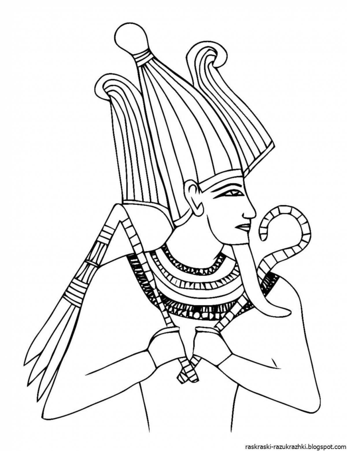 Блестящий фараон раскраска