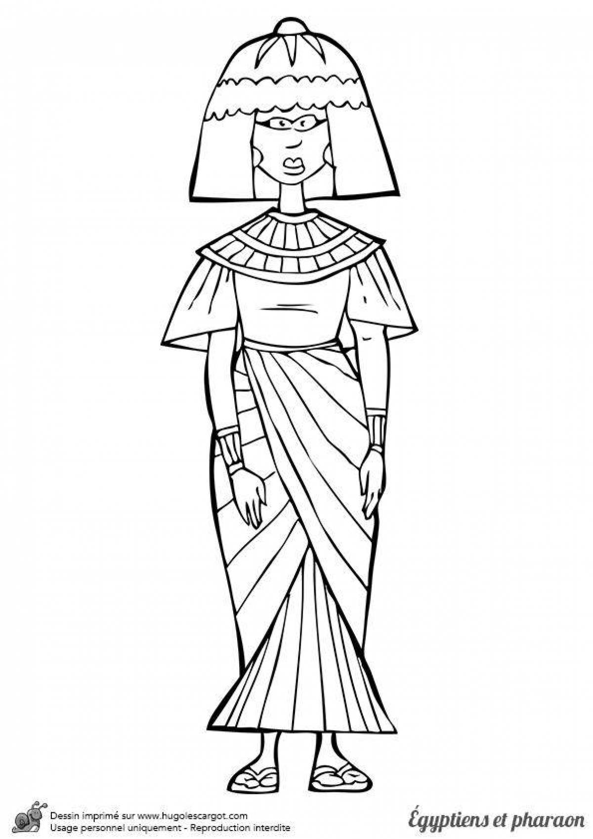 Impressive pharaoh coloring page