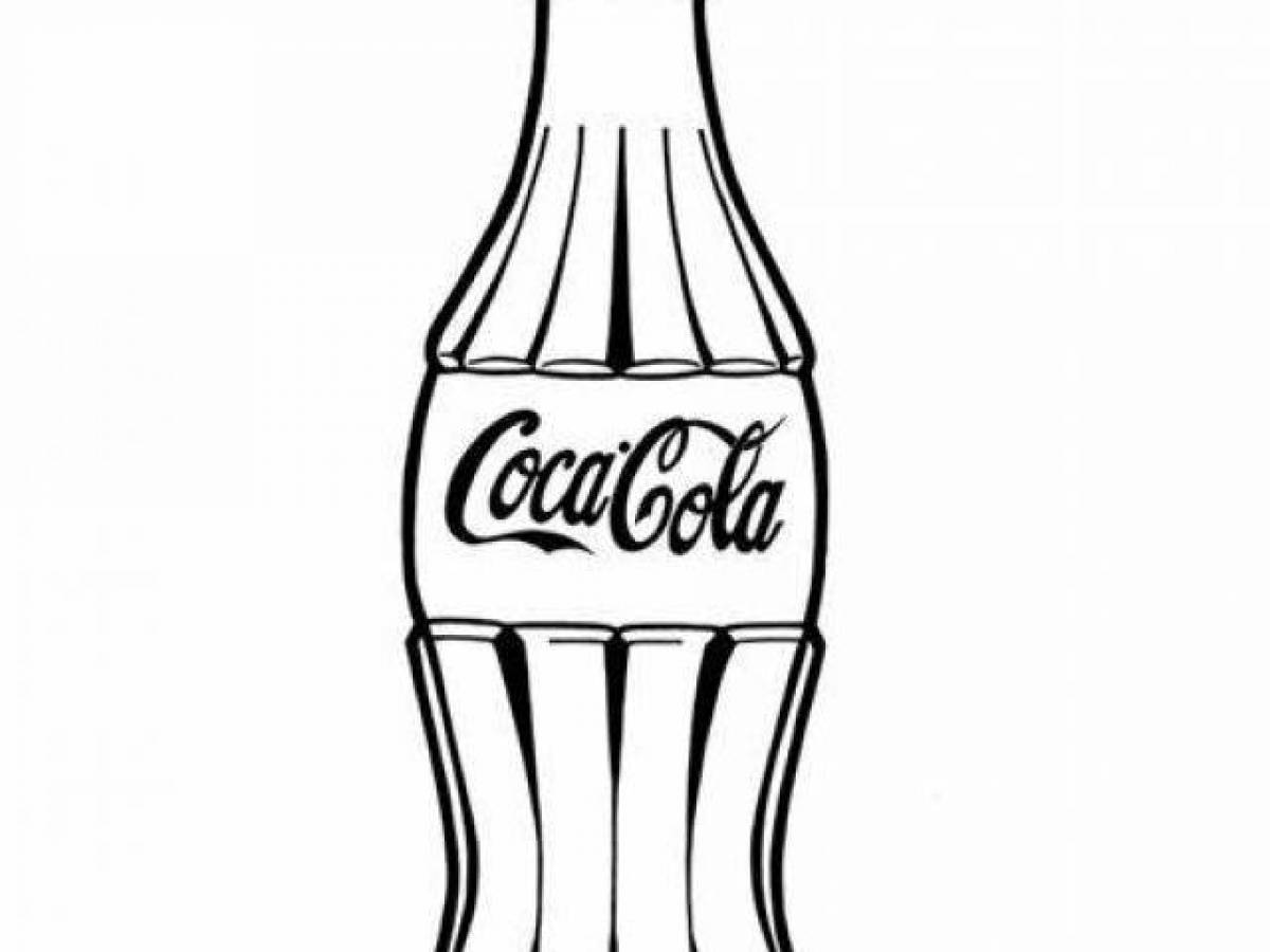 Soda cola coloring page