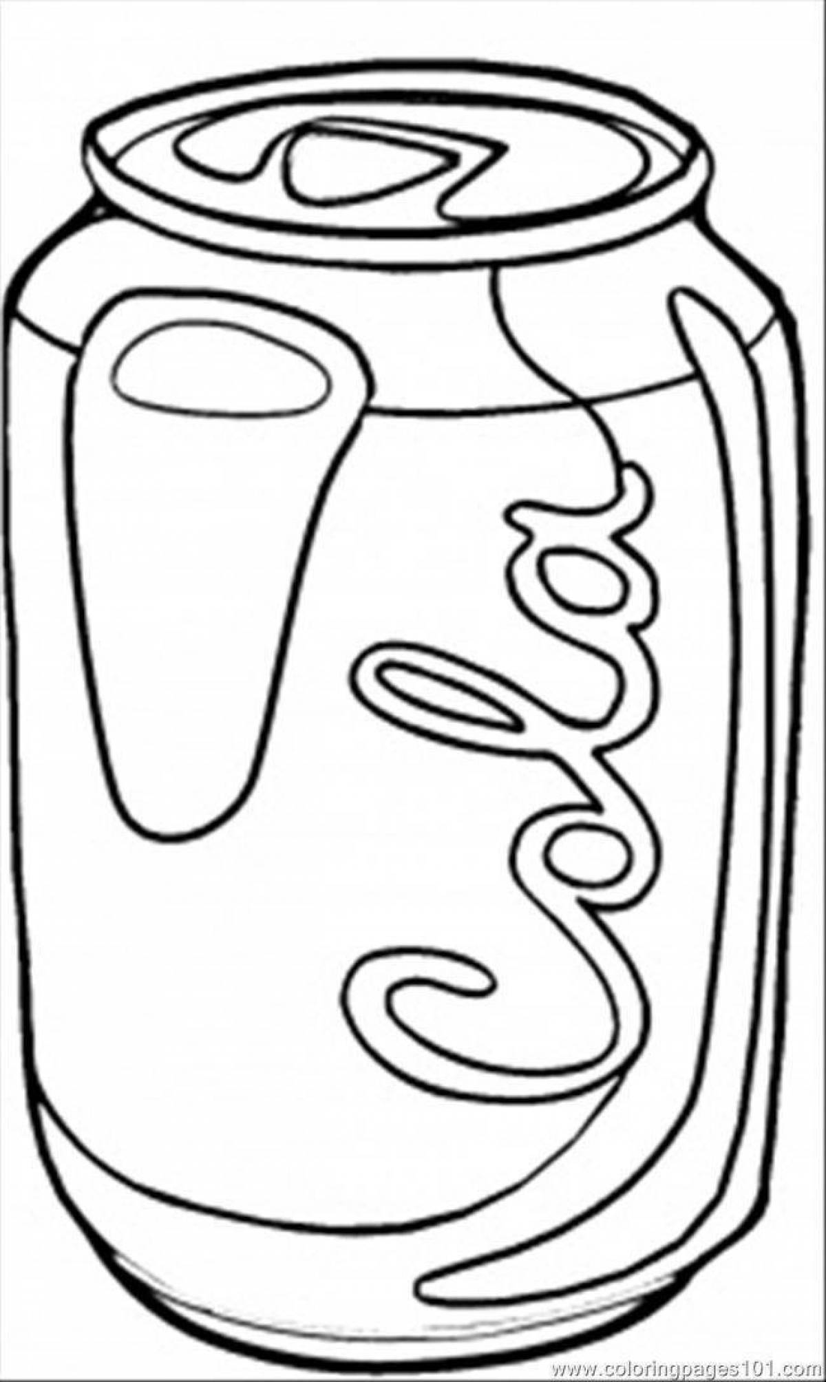 Animated cola coloring page